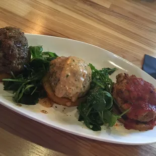 Meatball trio.