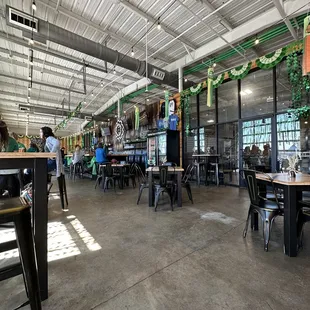 the inside of the building