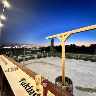 a beer on a bar