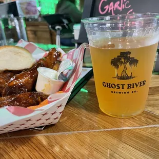 Wings! I forget what flavor but that were good.