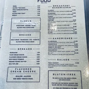 Menu - everything is vegan