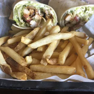 wrap and french fries