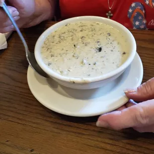 Mushroom and wild rice soup