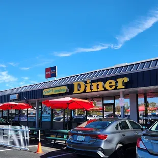 the outside of the diner