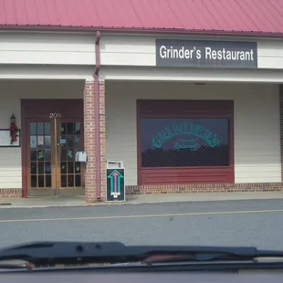 the front of the restaurant