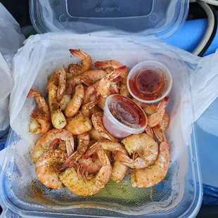 Pound of large shrimp