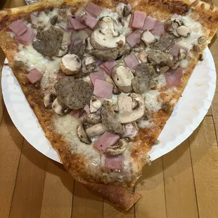 Ham, meatball, and mushroom