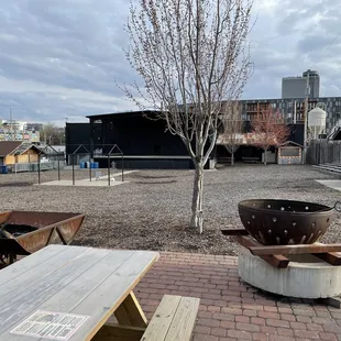 Picnic area - which they weren't servicing in March 2021. You could order food and sit out there without service though.