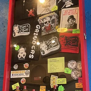 a display of various stickers and decals