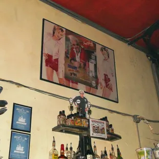 Just some of the décor inside Grinders, including their 'DDD' poster