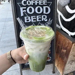 Banana Cream Matcha Latte
