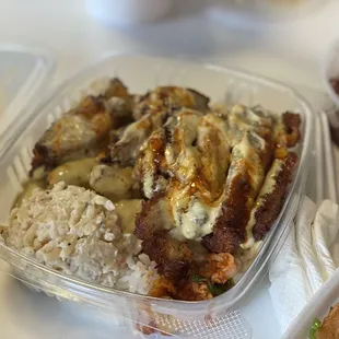 a meal in a plastic container