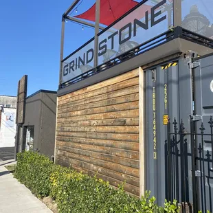 Outside with rooftop area