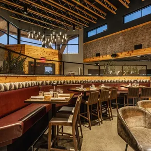 interior, sushi and sashimi