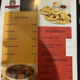 the menu