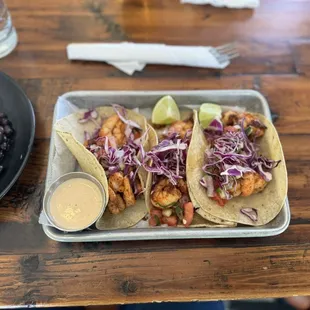 SHRIMP TACOS