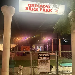 Entrance to the bark park