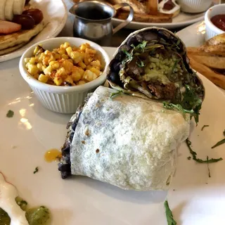 Birria Burrito w/ Esquites.