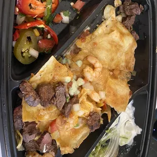 Beef/Shrimp Combo Quesadillas