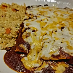 3- beef enchiladas