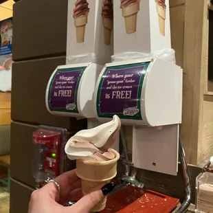 Complimentary ice cream