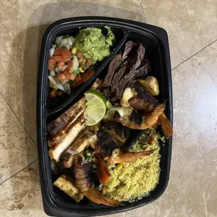 Fajitas no tortillas.