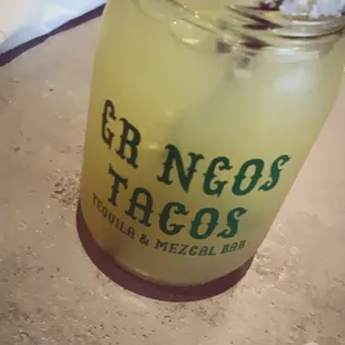 Margarita on the rocks with mezcal