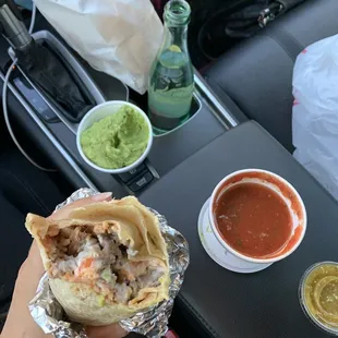 Gringo burrito with steak + guac