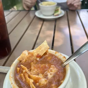 Homemade Broccoli Tortilla Soup - so far so good