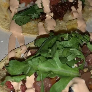 Ordered tacos...Loved the 'Mediterranean Chicken!' Much flavor and fingers full! Also, have 3 other choices.