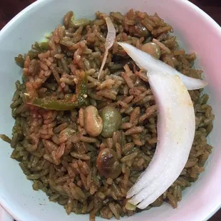 Haitian rice only available on Sundays apparently. Comes with lunch special.