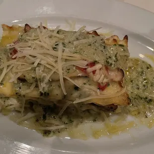 The chicken lasagna was pretty good.