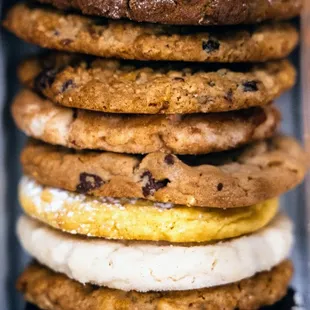 a stack of cookies