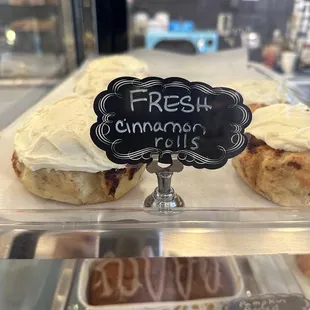 Look at all that frosting on the cinnamon roll! Like you would make if you had the inclination!