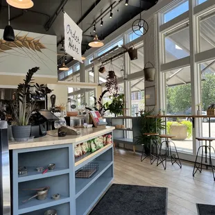 the inside of a coffee shop