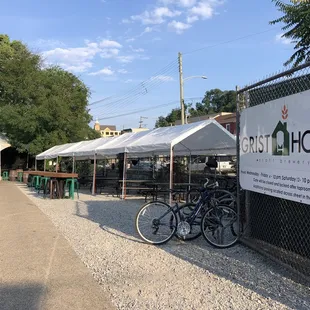 Bicycle parking part of outdoor space