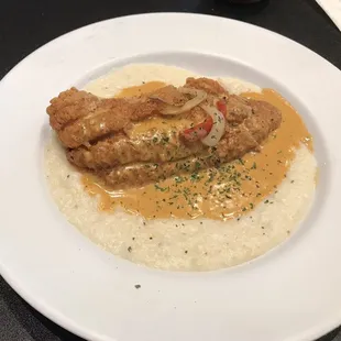 Fried Catfish and Grits