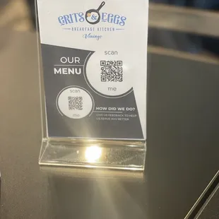 QR code menu