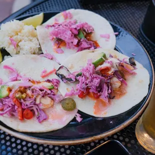 Sweet and spicy shrimp tacos