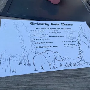 Kid&apos;s menu