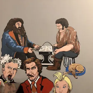 Hagrid vs Andre the Giant in bubble hockey