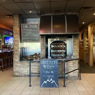 View when you walk in the entrance