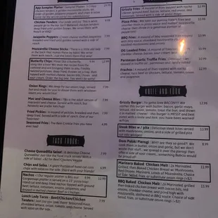 the menu