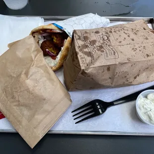 My lunch sloppily thrown together