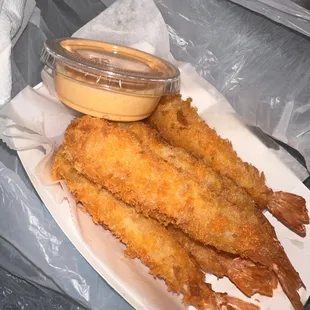 Tempura shrimp with spicy mayo