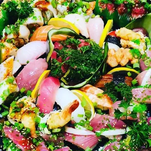 a close up of a plate of food