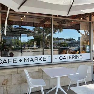 Cafe + Market + Catering | Outdoor seating &amp; umbrella