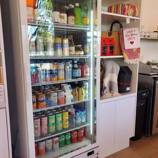 Market - variety of bottled beverages