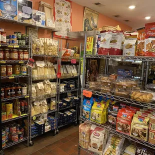 Great selection of packaged and frozen foods