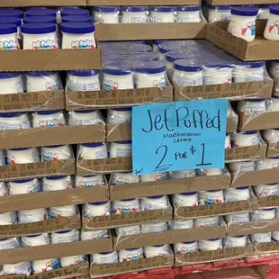 boxes of yogurt on a pallet